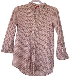 Anthropologie One September Top Small Petite Tunic Blouse top 100% cotton Light